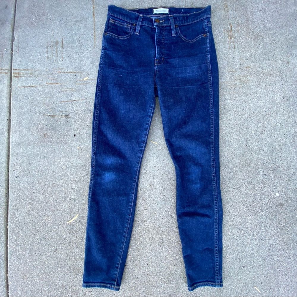 Madewell 10” High Rise Skinny Dark Wash size 27 4